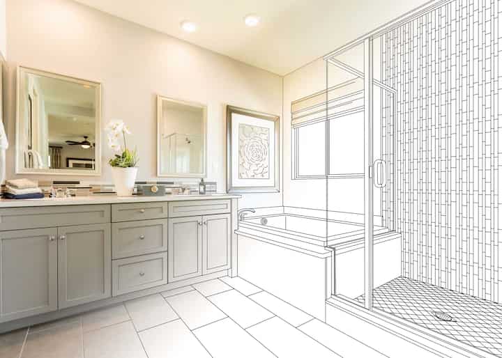Adding a walk in shower adds functionality to a bathroom in Redondo Beach, CA.